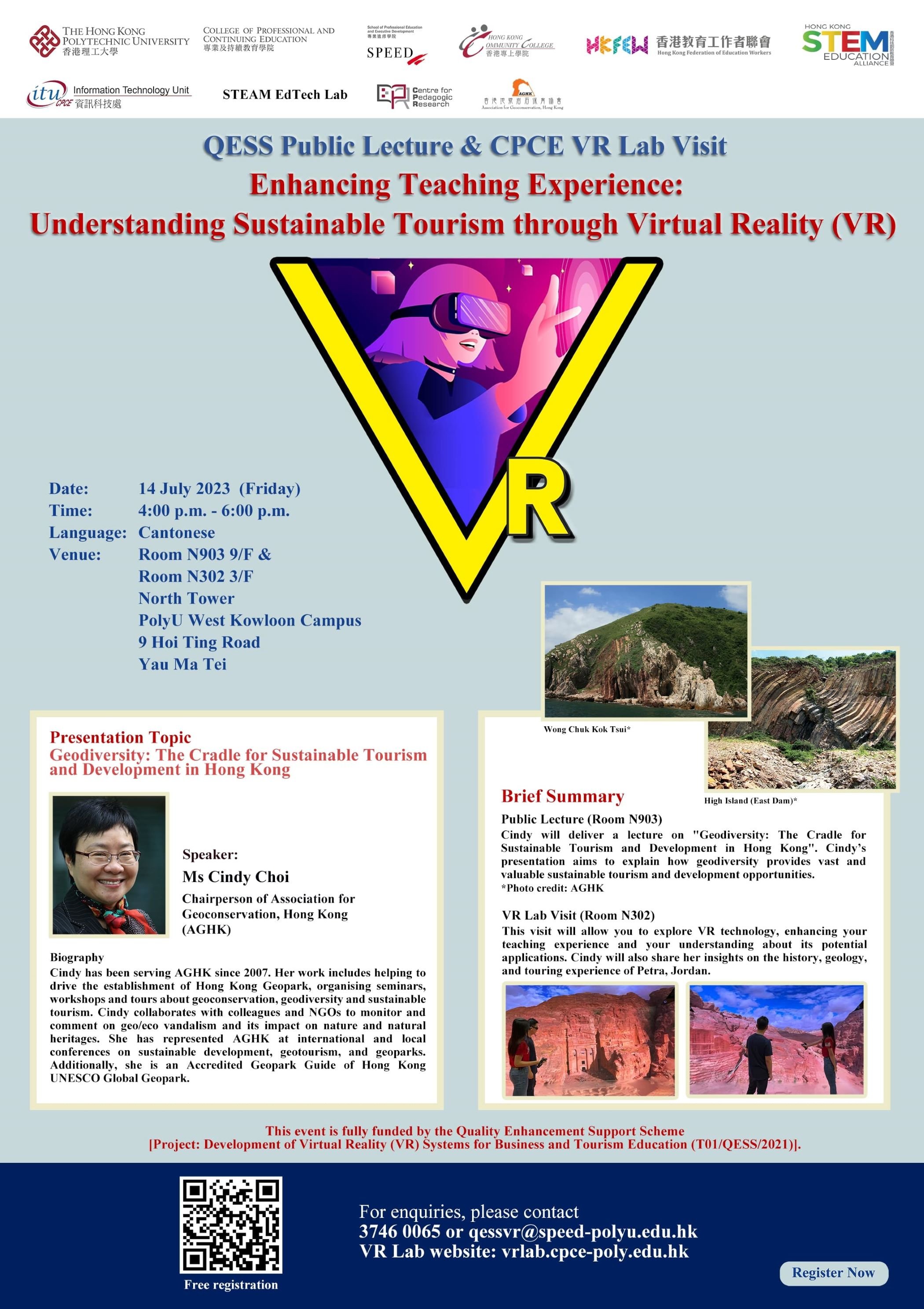 QESS Public Lecture and CPCE VR Lab Visit