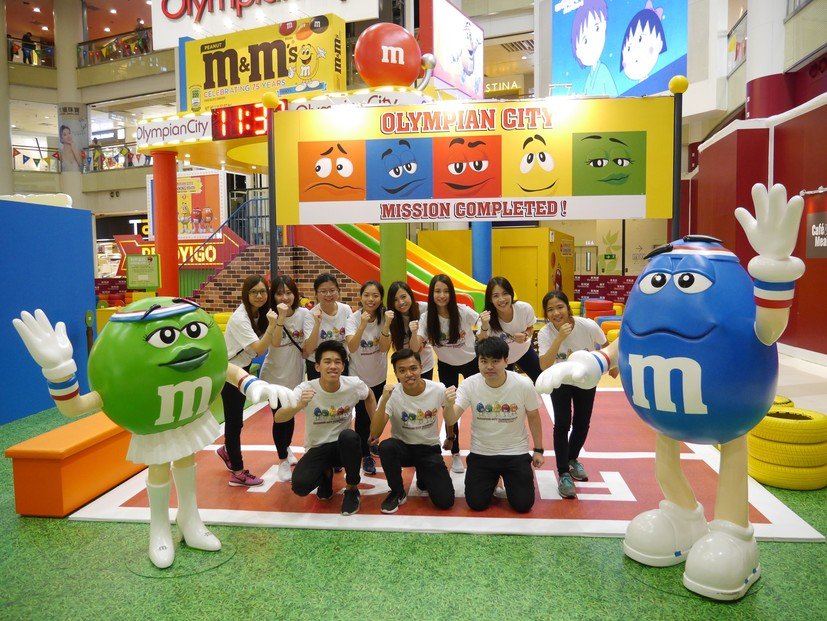 Students participated in the summer internship programme of “RUNNING M&M’S ®” Mall Event.