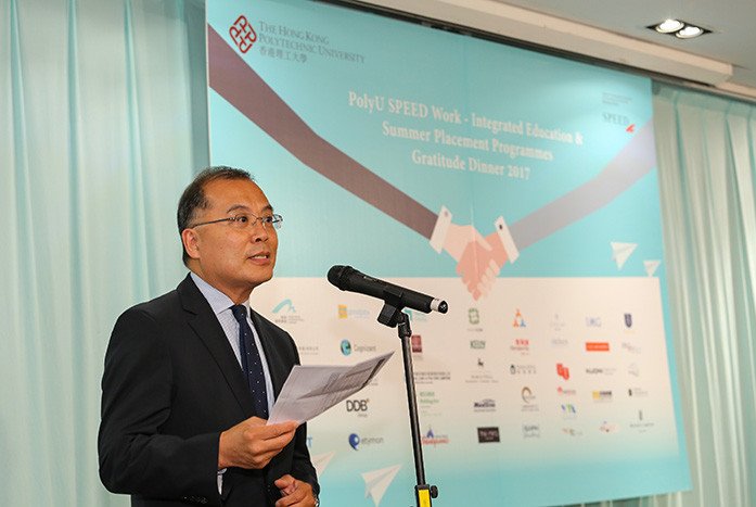Dr Jack Lo, Director of PolyU SPEED, expressed his heartfelt gratitude to the participating employers.
