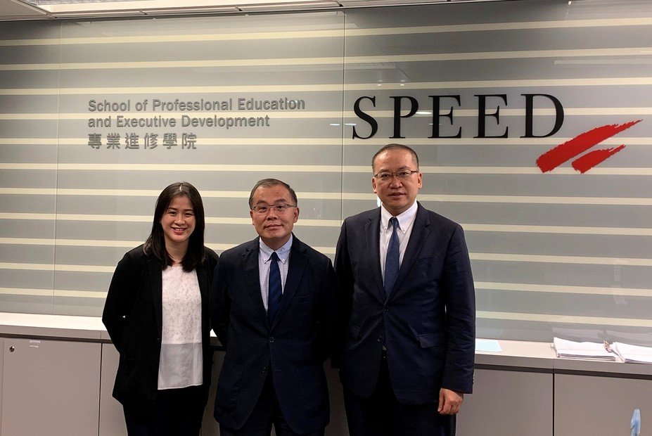 (From left to right) Dr. Tiffany Leung, Lecturer of SPEED and Co-Principal Investigator of the RGC-funded IIDS project; Dr. Jack Lo, Director of SPEED; Dr. Artie Ng, Deputy Director of SPEED and Principal Investigator of the RGC-funded IIDS project.